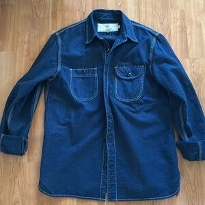 Rgt rogue territory work shirt large over dyed blue